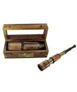 Nautical Brass Hand Held Pocket Spyglass Telescope With Gift Box - $49.00