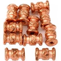 Bali Tube Copper Plated Beads 10mm 15 Grams 10Pcs Approx. - £5.41 GBP