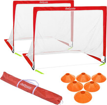 GoSports Premier Portable Pop Up Soccer Goals Nets Kids Backyard 2 Pack ... - $35.63
