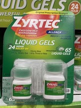 Zyrtec Allergy 24 Hour Relief Liquid Gels 65 Count Sealed Package  - £30.90 GBP