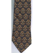 Beaufort Tie Rack Necktie Navy &amp; Gold Floral Design 100% Silk - €11,22 EUR