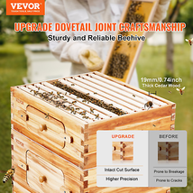 VEVOR Bee Hive 20 Frame Bee Hives Starter Kit, Beeswax Coated Cedar Wood... - $3,105.50 MXN