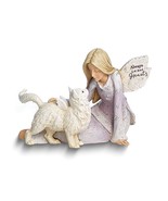 Heavenly Blessings Always in Our Hearts Angel with Cat Memorial Figurine - £55.78 GBP