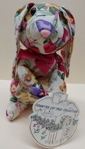 Country Cottage Collection 8&quot; Bunny Rabbit Floral Fabric Shelf Tuck Sitt... - $19.79
