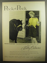 1952 Peck and Peck Hadley Cashmeres Ad - Proved Champions.. Prince Sunbe... - $18.49
