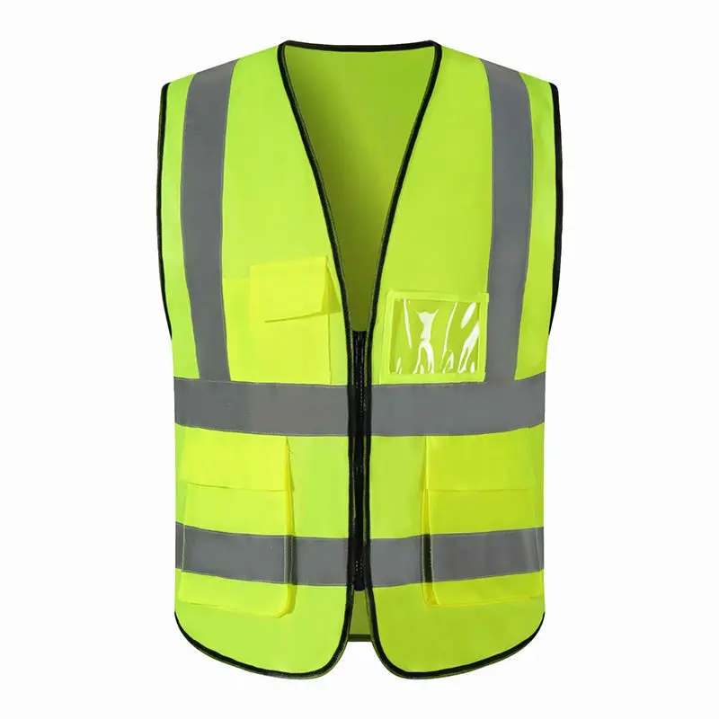 Multi Pockets Black Reflective Safety Vest with Pockets High Visibility Sliver S - £107.60 GBP