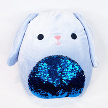 Squishmallow Buttons Blue Easter Bunny Sequin Belly 12in Stuffed Plush NEW - £33.60 GBP