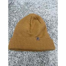 Mens Beanie Tan Brown Knit Winter Hat Cap Warm Faded Glory One Size - £9.80 GBP