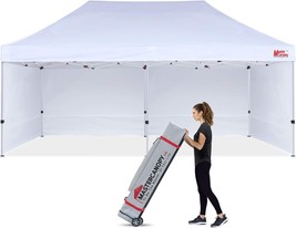 Mastercanopy Heavy Duty Pop-Up Canopy Tent With Sidewalls (10X20,White) - £440.80 GBP