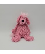 Jellycat Pink Bunglie Poodle Dog 11&quot; Curly Fur Plush Stuffed Animal - $27.08