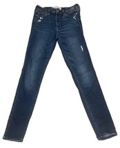 Abercrombie &amp; Fitch  Sz 8 Jeans Super Skinny High Rise Dark Wash EXCELLENT CONDI - £16.62 GBP