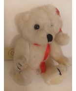 Jerry Elsner Co. Yuletide Traditional Teddies 6&quot; White Bear Wearing Sant... - $19.99