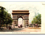 Arc De Trionfo Parigi Francia Unp Udb Cartolina - $3.03