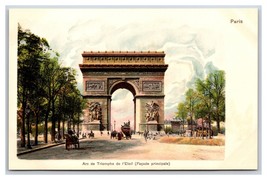 Arc De Trionfo Parigi Francia Unp Udb Cartolina - £2.36 GBP