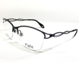 FYSH Brille Rahmen 3673 M200 Schwarz Lila Quadratisch Halbe Felge 57-17-140 - $60.23