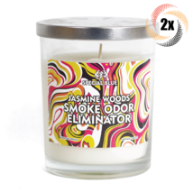 2x Candles Special Blue Jasmine Woods Smoke Odor Eliminator Candle | 14.8oz - £25.71 GBP