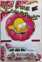 White &#39;71 Datsun 510 Wagon Custom Hot Wheels Car w/ Real Riders The Simpsons * - £92.95 GBP