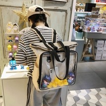 En clear big ita bag backpack with ducks large display layer school bag backpack girl s thumb200