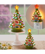 Retro Lighted Tree Night Light Decoration Garden Gnome Tabletop Small La... - £15.79 GBP+