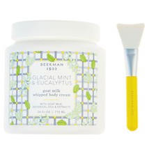 Beekman 1802 Whipped Body Cream MEGA 24 oz Glacial Mint &amp; Eucalyptus w Spatula - £63.79 GBP