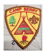 Camp Berry yellow Patch - 1970s - Tee Pee - Campfire - Boy Scouts of Ame... - £7.30 GBP
