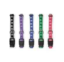 MPP Two Tone Paw Print Dog Collar Bulk Packs Reinforced Adjustable (6 to 10 inch - £133.48 GBP+