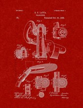 Velocipede Patent Print - Burgundy Red - £6.26 GBP+