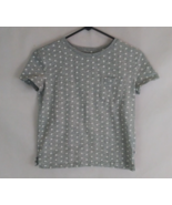Gap Kids Supersoft Gray T-Shirt With White Polka Dots Girls Size Large - $6.75 CAD