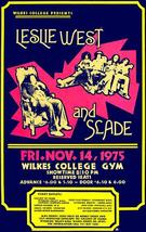 Leslie West - Slade - 1975 - Wilkes College - Concert Poster - £7.98 GBP+