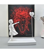 BALLOON GIRL Banksy Street Art Ironic Resin Statue Figurine For Home Décor  - £146.40 GBP+