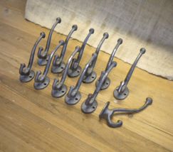 12 Cast Iron School Style Coat Hooks Hat Hook Rack Hall Tree Acorn Hook ... - £22.70 GBP