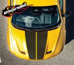 Split Style Honeycomb Pinstripe Hood Stripe Kit Vinyl Decal Compatible with and  - $149.99