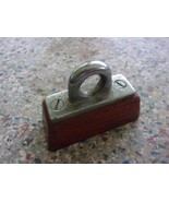 Vintage Chrome Plated Bronze teak mount Eye Pad  Marine Deck Gear - $910.72 MXN