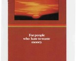 World Airways Brochure For People Who Hate to Waste Money 1980 - £22.15 GBP
