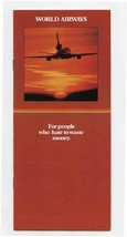 World Airways Brochure For People Who Hate to Waste Money 1980 - £22.15 GBP