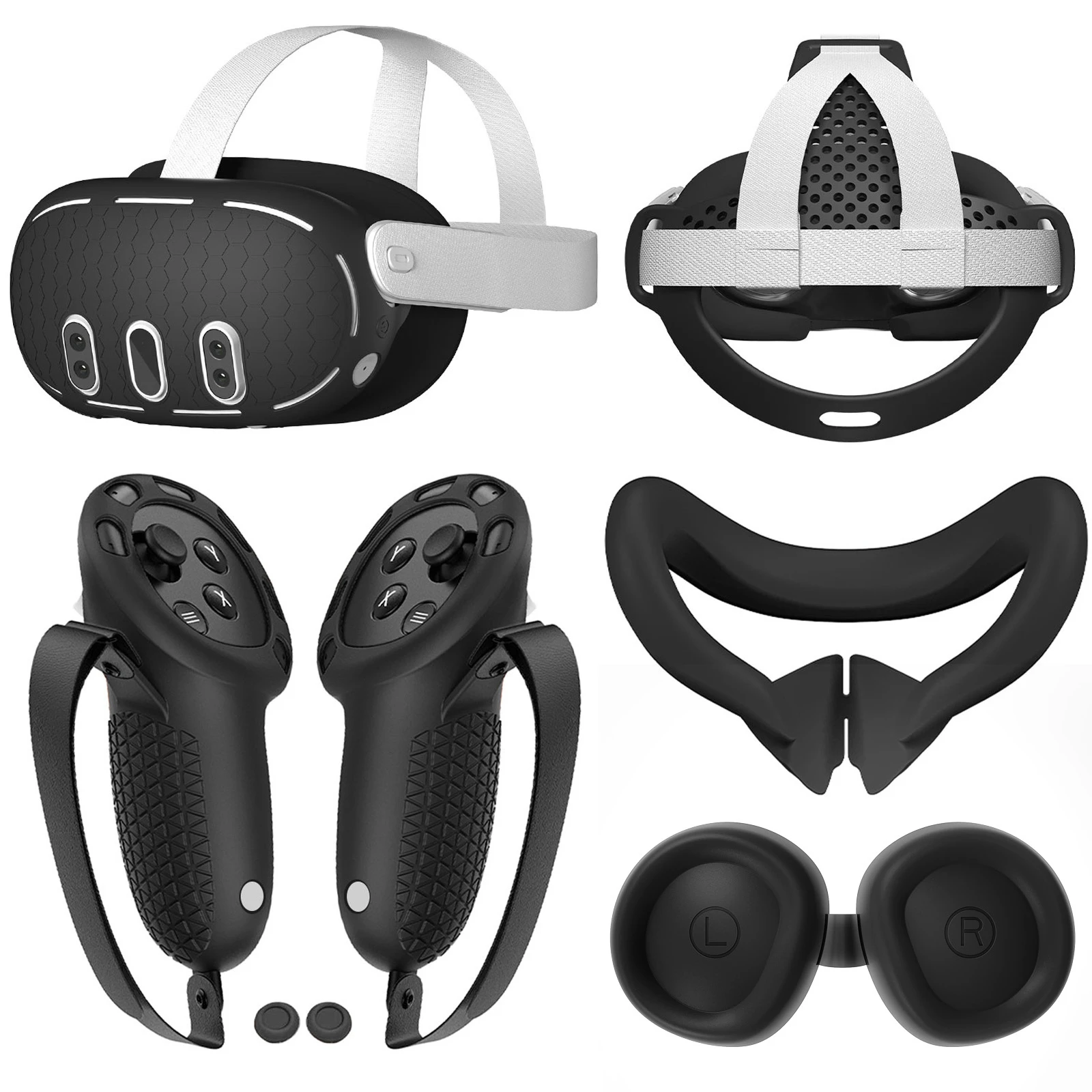 6pcs VR Accessories VR Shell Cover Controller Grip Cover Face Cover Lens - £18.44 GBP+