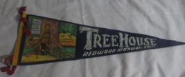 Tree House, Redwood Highway, Calif.  Pennant 1950&#39;s World Famous - £9.27 GBP