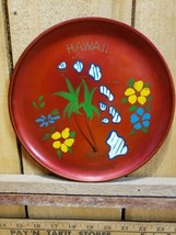 Vintage 8&quot; Painted 1960&#39;s Hawaii State Plastic Collector Souvenir Plate Tray  - £16.90 GBP