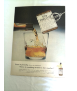 1955 Color Ad Old Forester Bourbon Whisky Pour It Proudly - $184.10 MXN