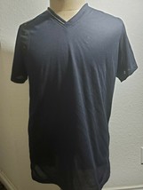 Navy Blue Short Sleeve V-Neck T-shirt  PRE-OWNED CONDITION XL - $13.72