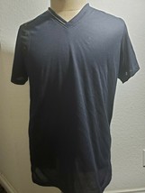 Navy Blue Short Sleeve V-Neck T-shirt  PRE-OWNED CONDITION XL - £10.99 GBP