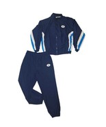 Vintage Navy Blue Adidas Two Piece Track Suit Men&#39;s Sz L Nylon Pants &amp; J... - £129.98 GBP