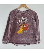 Disney Hakuna Matata Sweatshirt Simba  Timon Pumba Women&#39;s Medium - £14.01 GBP