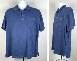 Vineyard Vines Polo Shirt Mens XL Blue Striped Cotton Pocket - £22.85 GBP