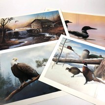 Leo Stans Prints Set of 4 U.S. Wildlife Heritage 1980 Eagle Duck Pheasant Loon - £28.64 GBP