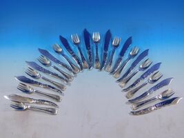 Lap Over Edge Acid Etched Tiffany & Co. Sterling 24Pc Fish Set Birds Aesthetic - €20.970,94 EUR