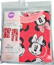 Disney Minnie Mouse 2 Piece Snug Fit Pajama Set Toddler Girls  Size 12 M... - £10.27 GBP