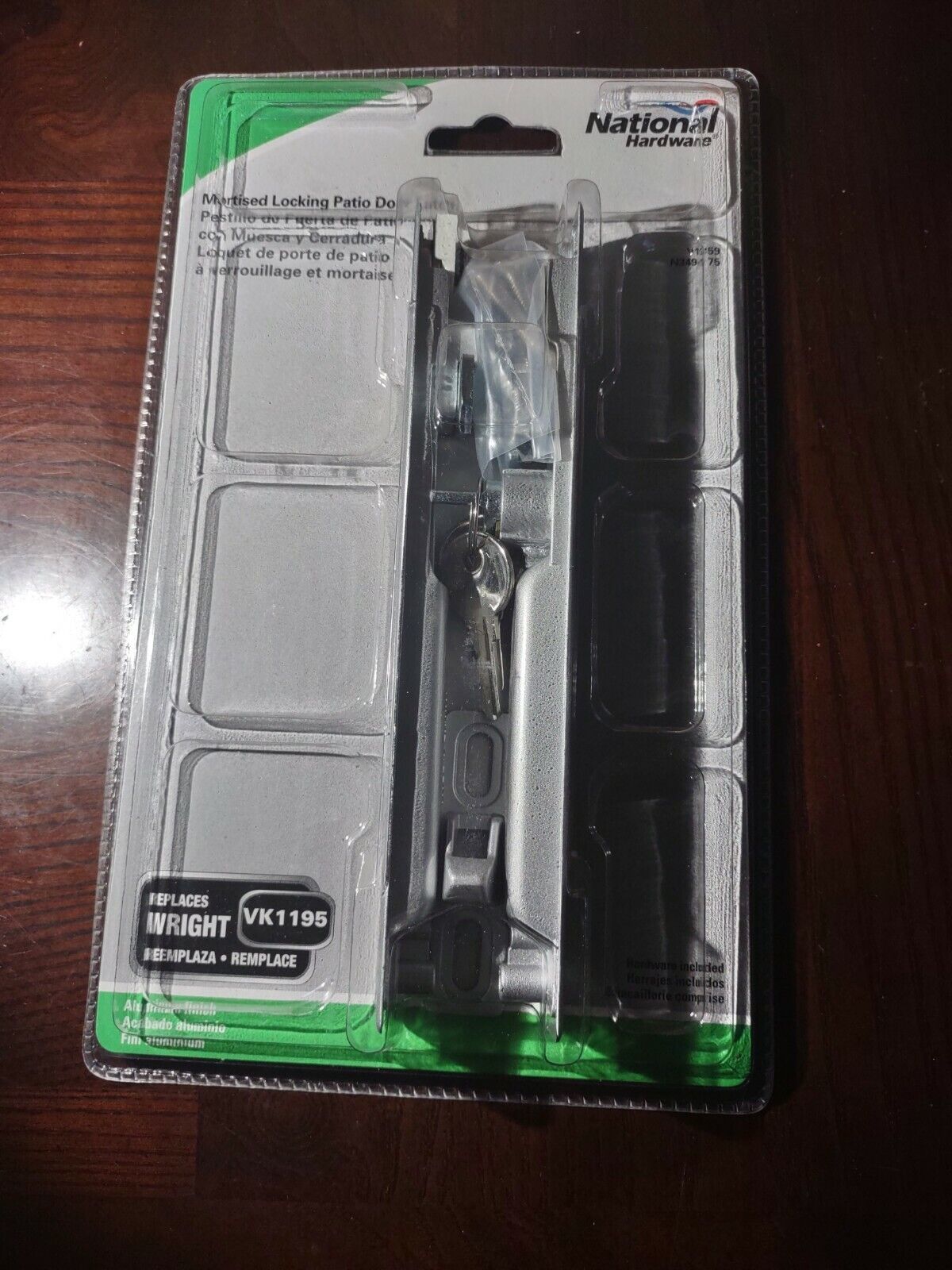 National N349-175 S843-185 Mortised Key Locking Patio Door Latch Aluminu... - $19.68
