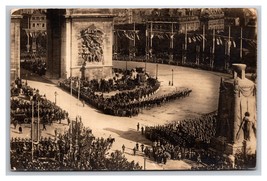 RPPC 1919 WWI Victory Parade Arc De Trionfo Parigi Francia Cartolina Y15 - £16.07 GBP