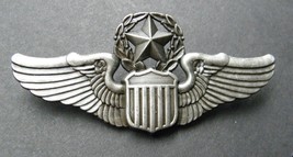 USAF AIR FORCE LARGE MASTER PILOT WINGS CAP BADGE 3 INCHES - £6.25 GBP